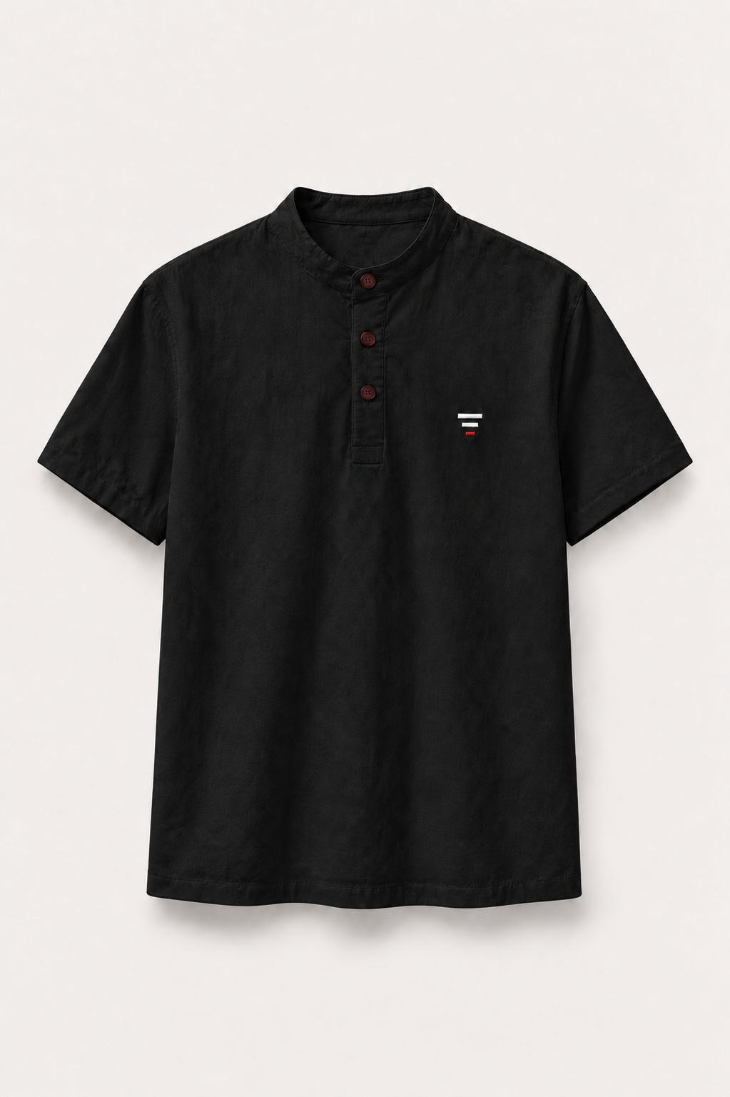 VOLUME 01 - HK BAND-COLLAR SHIRT [BLACK]
